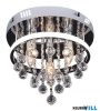 RÁBALUX 2236 Pallas,bel.menny,LED20W+3xE14,króm,D30cm