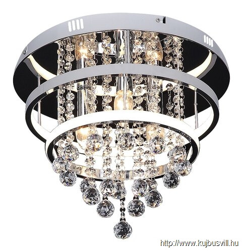 RÁBALUX 2237 Pallas,bel.menny,LED32W+3xE14,króm,D40cm