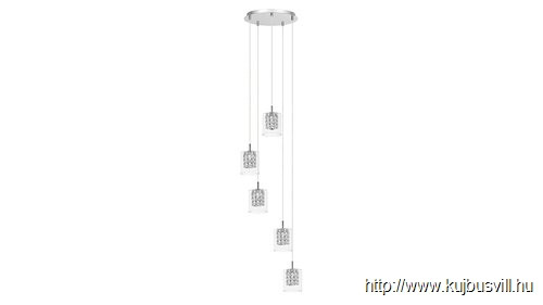 RÁBALUX 3117 Duchess,bel.függ,G9 5XMAX40W,króm,krist.