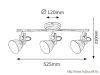 RÁBALUX 5968 Vivienne 3-as szpot E14 3x max 40W fehér
