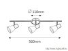 RÁBALUX 5978 Ati 3-as szpot E14 3x max40W fekete/króm