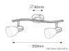 RÁBALUX 6302 Soma 2-es szpot E14 2x40Wsz.króm opál