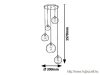 RÁBALUX 6440 Tanesha Függ E27 5X MAX 40W fekete/füst