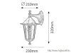 RÁBALUX 8232 Velence kült fali leE27 60W antik a.IP44