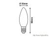 RÁBALUX 1299 Filament LED E14 C37 6W 850lm 4000K