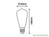 RÁBALUX 1358 Fil LED E27 ST64 4W300lm 2200K Ambiance