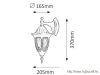 RÁBALUX 8341 Milano kült fali le, E27 60W fekete IP43