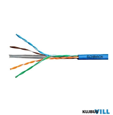 SCHRACK U/UTP kábel Cat.6, 4x2xAWG24/1, 300MHz, PVC, Eca, kék