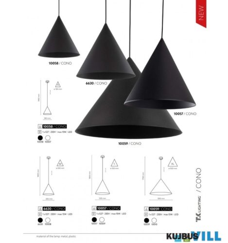 TK Lighting Cono függesztett lámpa TK-10007