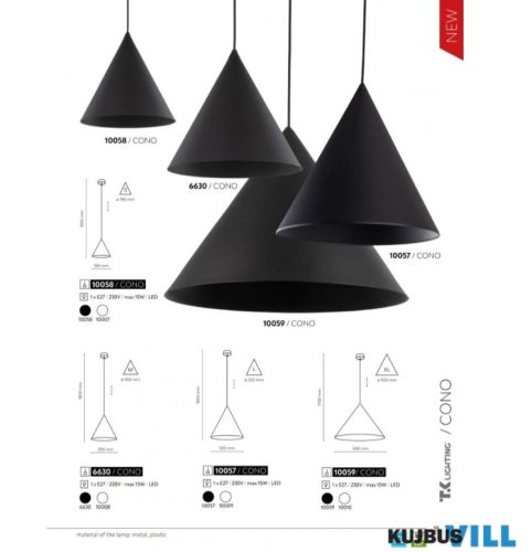 TK Lighting Cono függesztett lámpa TK-10008