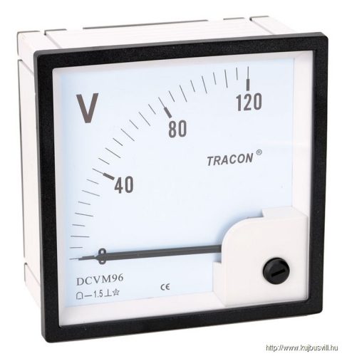 DCVM96-120 Analóg egyenáramú voltmérő 96×96mm, 120V DC