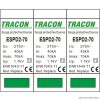 ESPD2-70-3P T2 AC típusú túlfeszültség levezető, cserélhető betéttel Uc:275V; In:40kA; Imax:70kA; Up:1,7kV; 3P