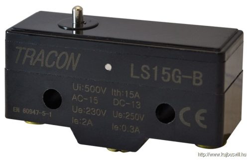 LS15G-B Helyzetkapcsoló, ütközős 1xCO, 2A/230V AC-15, 0,3A/250V DC-13 IP00