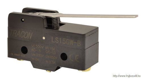 LS15GW-B Helyzetkapcsoló, rugószáras 1xCO, 2A/230V AC-15, 0,3A/250V DC-13, 48mm, IP00