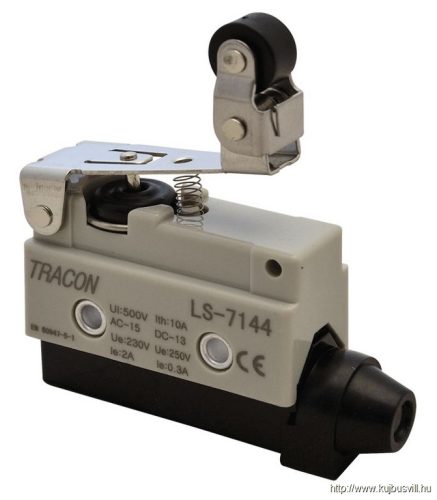 LS7144 Helyzetkapcsoló, rugószáras-csuklógörgő 1xCO, 2A/230V AC-15, 0,3A/250V DC-13, 47mm, IP40