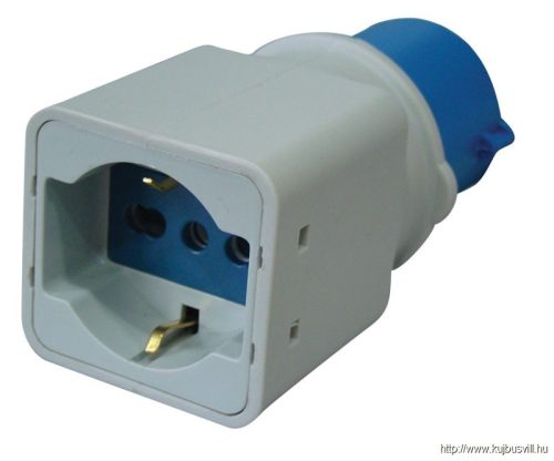 TICS-A1 Csatlakozó adapter, CEE/Schuko 16A, 250V, IN 2P+E 6h (CEE), OUT 2P+E (Schuko)