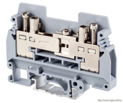 TSKA6S Mérő ipari sorozatkapocs, csavaros, sínre, szürke 0,5-6mm2, 400VAC, 57A